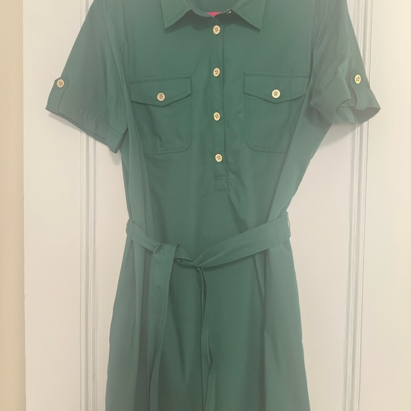 Talbots POPLIN UTILITY SHIRTDRESS 16 - Picture 4 of 7